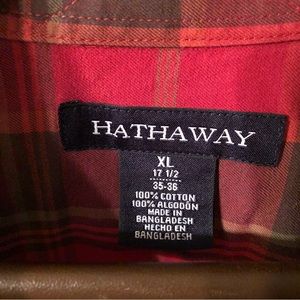 Men’s Hathaway plaid button down shirt